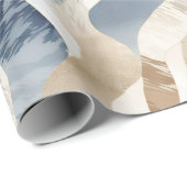 Blauer Cremesand Abstrakt Geschenkpapier (Rolleneckpunkt)