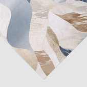 Blauer Cremesand Abstrakt Seidenpapier (Detail)