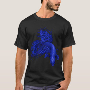 Blauer Crowntail Kampffisch T-Shirt