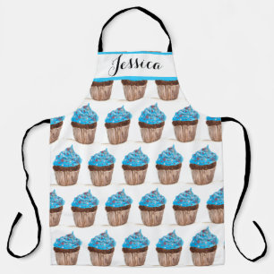 Blauer Cupcake Essen Dessert Kuchen Bäcker Süß Erw Schürze