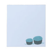 Blauer Cupcakes Notizblock (Vorderseite)