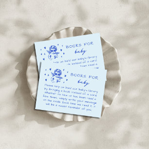 Blauer Cupid Valentinstag Buchanfrage Baby Shower Begleitkarte