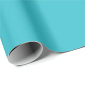 blauer curacao trendfarbe geschenkpapier (Rolleneckpunkt)