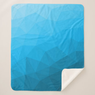 Blauer Cyan-Verlauf geometrisches Maschenmuster Dr Sherpadecke