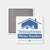 Blauer Dach Magnet (Vorderseite/Rückseite)