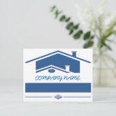 Blauer Dach Postkarte (Stehend Vorderseite)