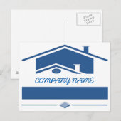 Blauer Dach Postkarte (Vorne/Hinten)