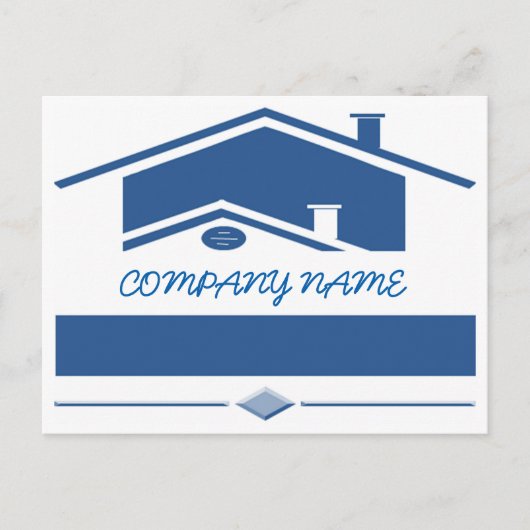 Blauer Dach Postkarte (Vorderseite)