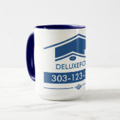 Blauer Dach Tasse (Vorderseite Links)