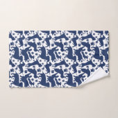 Blauer Dackel Pattern Kissenband Handtuch (Handtuch)