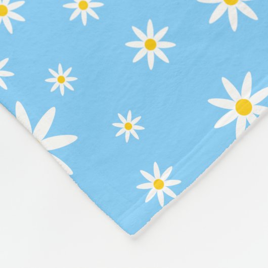 Blauer Daisy Fleece Blanken (Ecke)