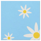 Blauer Daisy-Stoff Stoff (Nahaufnahme)