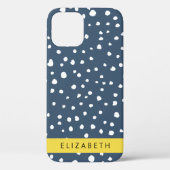 Blauer Dalmatiner Punkte, Punkte, Punkte, Punkte,  Case-Mate iPhone Hülle (Rückseite)