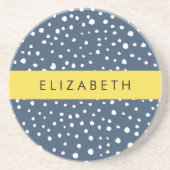 Blauer Dalmatiner Punkte, Punkte, Punkte, Punkte,  Getränkeuntersetzer (Vorne)