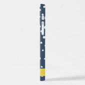 Blauer Dalmatiner Punkte, Punkte, Punkte, Punkte, iPhone Hülle (Linke Seite)