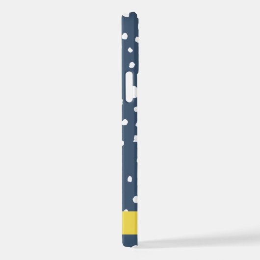 Blauer Dalmatiner Punkte, Punkte, Punkte, Punkte, iPhone Hülle (Rechte Seite)