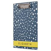 Blauer Dalmatiner Punkte, Punkte, Punkte, Punkte, Klemmbrett (Links)