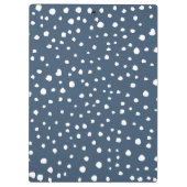 Blauer Dalmatiner Punkte, Punkte, Punkte, Punkte, Klemmbrett (Rückseite)
