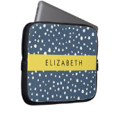 Blauer Dalmatiner Punkte, Punkte, Punkte, Punkte,  Laptopschutzhülle (Vorne Rechts)