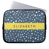 Blauer Dalmatiner Punkte, Punkte, Punkte, Punkte,  Laptopschutzhülle (Vorderseite)