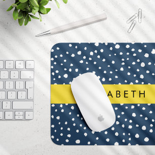 Blauer Dalmatiner Punkte, Punkte, Punkte, Punkte, Mousepad