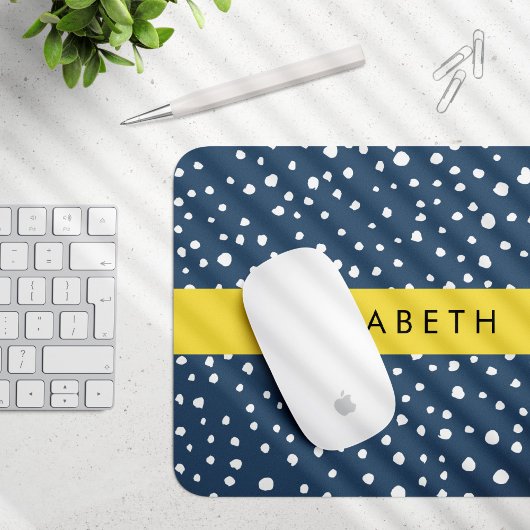 Blauer Dalmatiner Punkte, Punkte, Punkte, Punkte,  Mousepad