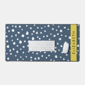 Blauer Dalmatiner Punkte, Punkte, Punkte, Punkte,  Schreibtischunterlage (Tastatur & Maus)