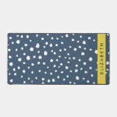 Blauer Dalmatiner Punkte, Punkte, Punkte, Punkte,  Schreibtischunterlage (Vorderseite)