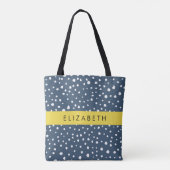 Blauer Dalmatiner Punkte, Punkte, Punkte, Punkte, Tasche (Rückseite)