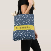 Blauer Dalmatiner Punkte, Punkte, Punkte, Punkte, Tasche (Von Nahem)