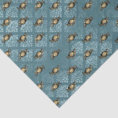 Blauer Damaskus Seidenpapier (Ausschnitt)