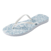 Blauer Damast Badesandalen (Schrägansicht)