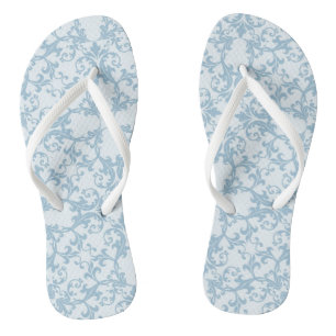 Blauer Damast Badesandalen