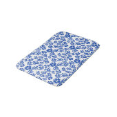 Blauer Damast Bath Mat Badematte (Schrägansicht)