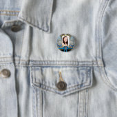 Blauer Damast Button (Beispiel)