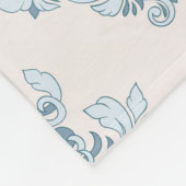 Blauer Damast Fleecedecke (Ecke)