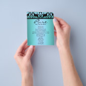 Blauer Damast-Flugblatt Flyer (Gruppe)
