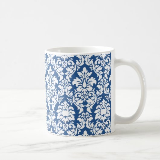 Blauer Damast Kaffeetasse (Rechts)
