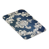 Blauer Damast Magnet (Rechte Seite)