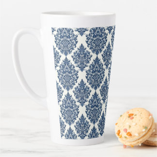 Blauer Damast Milchtasse