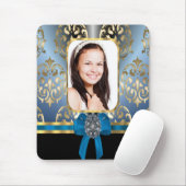 Blauer Damast Mousepad (Mit Mouse)
