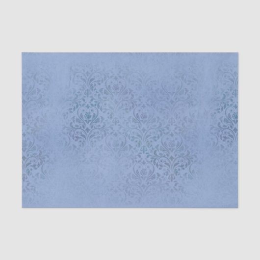 Blauer Damast Seidenpapier (Vorderseite)
