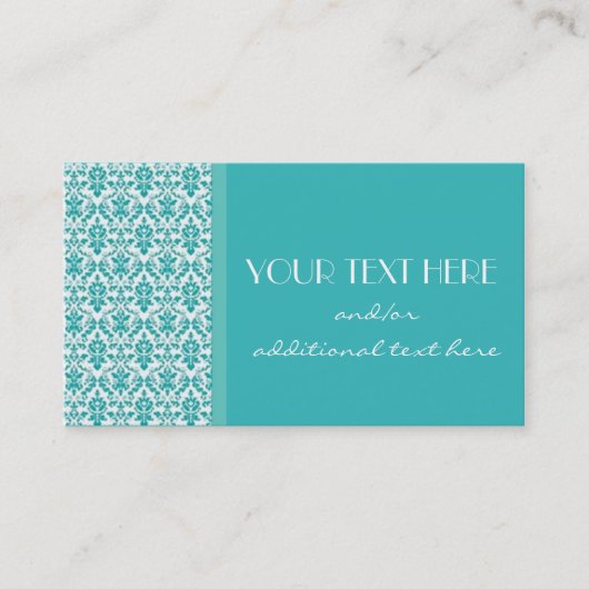 Blauer Damast Visitenkarte (Vorderseite)