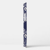 Blauer Damastenmaus Case-Mate iPhone Hülle (Rückseite / Rechts)