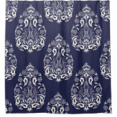 Blauer Damastenmaus Duschvorhang (Vorderseite)