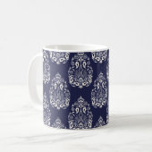 Blauer Damastenmaus Kaffeetasse (Vorderseite Links)
