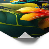 Blauer Dartfrosch Poster (Ecke)