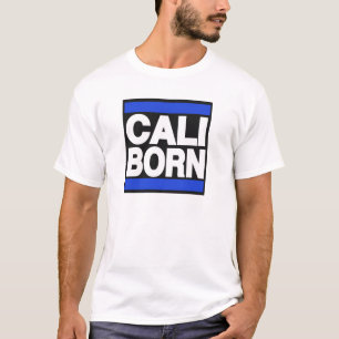 Blauer das Cali der Männer geborener T - Shirt