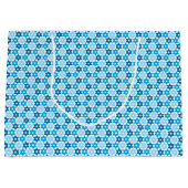 Blauer Davidsstern Große Geschenktüte (Vorderseite)