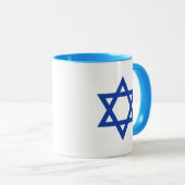 Blauer Davidsstern Tasse (VorderseiteRechts)
